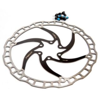 Fibrax Lightweight Disc Rotor 180mm 6 Bolt IS - Black or Silver