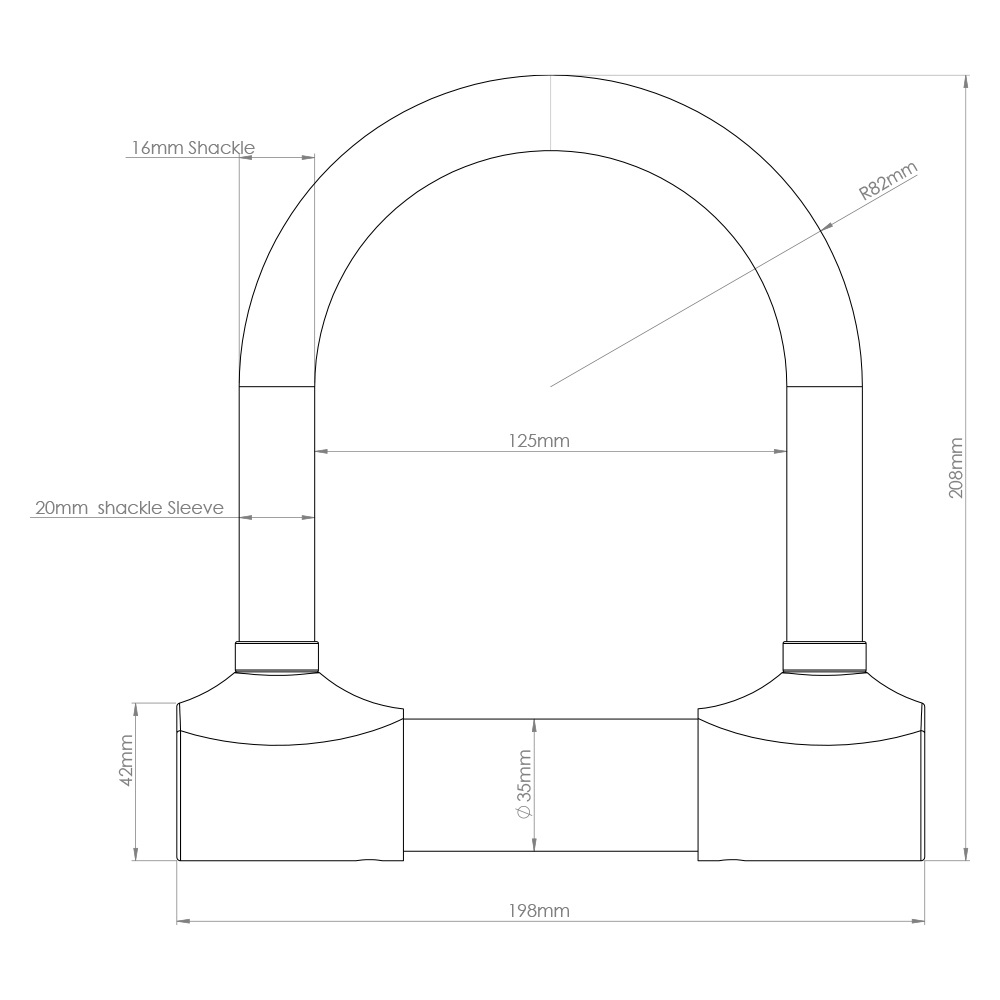 Oxford Alarm-D Lock 200mmL x 196mmW x 16mm - Image 2