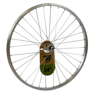 Front Wheel 24" Single Wall - Nutted - Silver