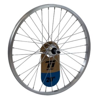 Rear Wheel 20" Single Wall - Nutted - Freewheel - Silver