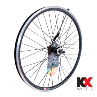 KX Junior 24" Double Wall - Disc / Rim Brake - QR - Screw-On - Rear Wheel - Black